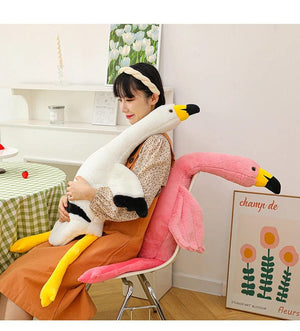 Planet Gates 190cm Pink Ins Flamingo Doll Stuffed Toy Soft Big Pillow Girl Heart-shaped Rag Bed Leg Birthday Christmas Gift Plush Toys Stitch