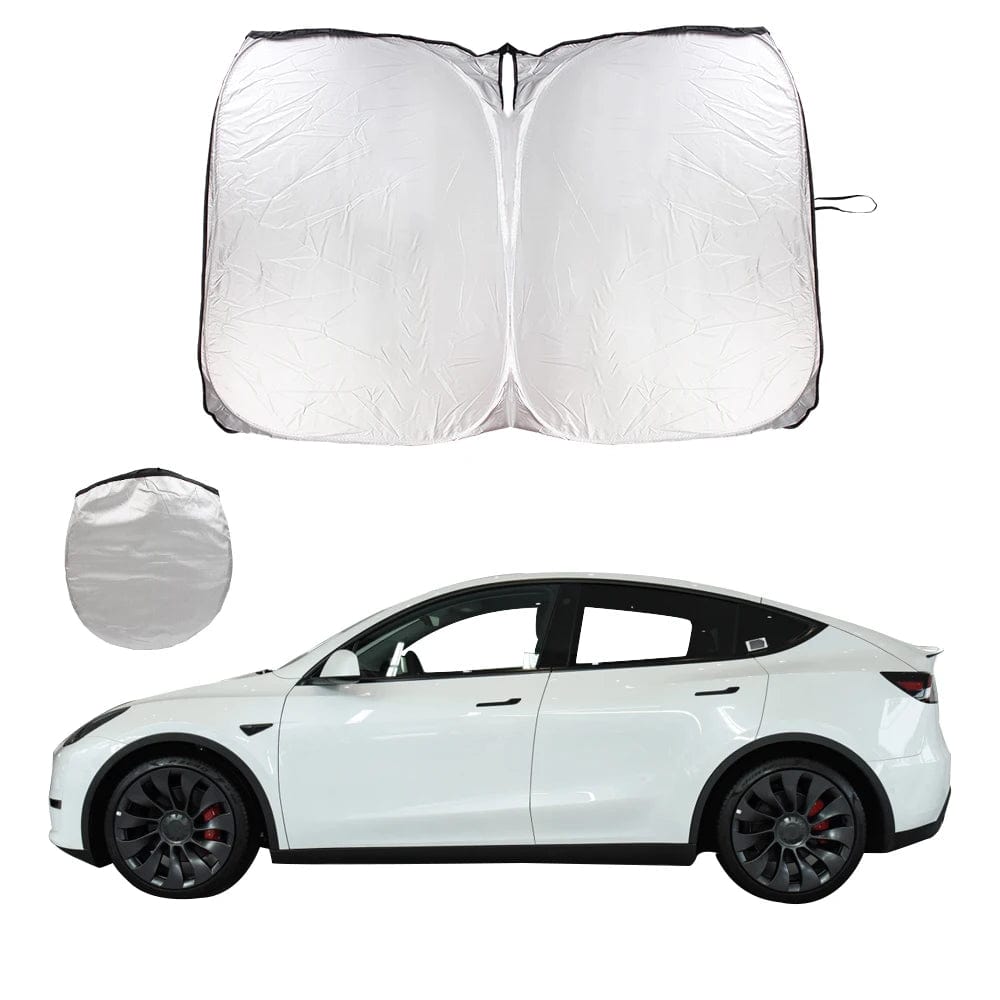 Planet Gates 190T For Tesla Model 3 Y Foldable Car Windshield Sun Shade Covers Sun Visors Sunshade Auto Front Window Sunscreen Parasol