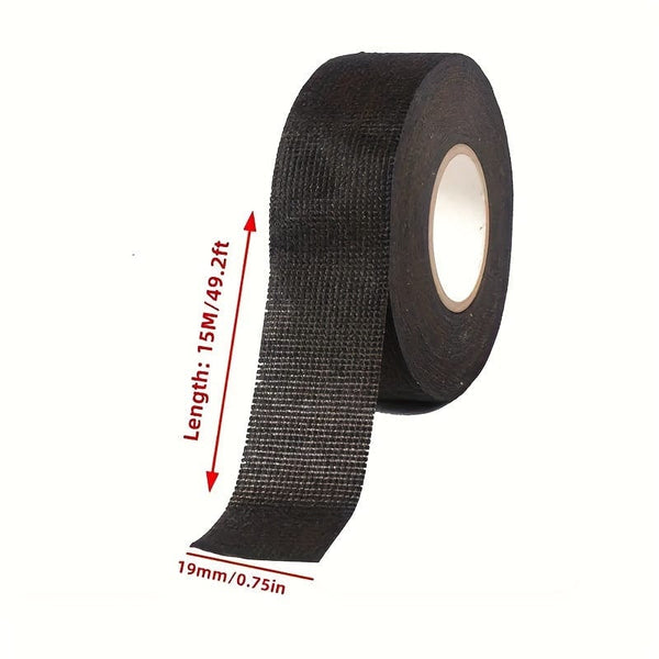 Planet Gates 19mm wide / 1 roll 1pc Automotive Wire Harness 51618 Velvet Cloth Tape Soundproofing Tape High Temperature Resistant Fabric Base Wire Harness Tape