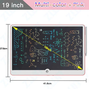 Planet Gates 19Pink Multi-color 19inch LCD Writing Board,Art Writing Painting Children Tools, Educational Toys for 3 4 5 6 7 Year Old Girls Boys Baby Kids Toys