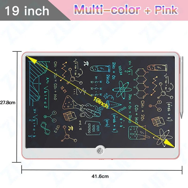 Planet Gates 19Pink Multi-color 19inch LCD Writing Board,Art Writing Painting Children Tools, Educational Toys for 3 4 5 6 7 Year Old Girls Boys Baby Kids Toys