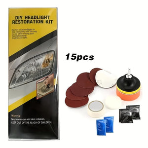 Planet Gates 1box Headlight Restoration Kit 1 Set Car Headlight Restoration Kit Headlight Repair Cleaning Kit Car Repairing Tools Car Maintenance