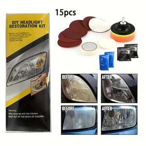 Planet Gates 1box Headlight Restoration Kit 1 Set Car Headlight Restoration Kit Headlight Repair Cleaning Kit Car Repairing Tools Car Maintenance