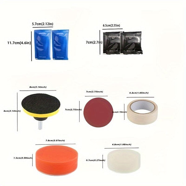 Planet Gates 1box Headlight Restoration Kit 1 Set Car Headlight Restoration Kit Headlight Repair Cleaning Kit Car Repairing Tools Car Maintenance