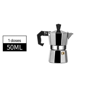 Planet Gates 1cup 50ml Italian Type Coffee Maker Aluminum Mocha Espresso Percolator Pot Coffee Maker Moka Pot Espresso Shot Maker Espresso Machine