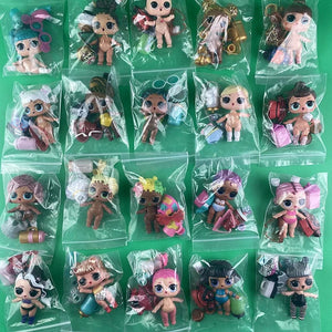 Planet Gates 1Doll+1Clothes+1Shoes+1Baby Bottle+1Glasses Doll Original 8CM Big Sisters Girls DIY Toys And Gifts