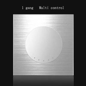 Planet Gates 1gang Multi control 86 type 1 2 3 4 gang 1 2 way Silver aluminum alloy panel Switch socket LED use round box Industry German EU French light socket