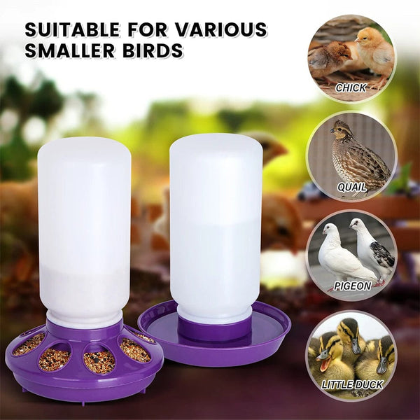 Planet Gates 1L Chicken Feeder Bucket Water Fountain Automatic Chick Drinker Bucket Drinking Quail drinking Bird equipment Waterer