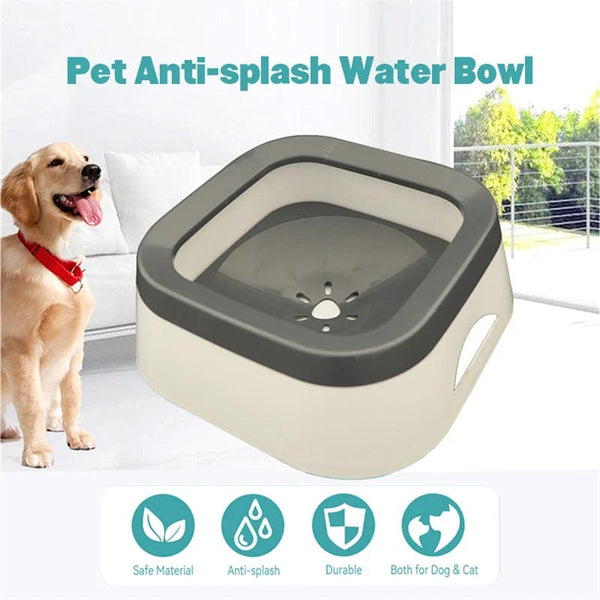Planet Gates 1L Dog Drinking Water Bowls 1000ml Floating Non-Wetting Mouth Cat Slow Anti-Overflow Water Feeding Dispenser Large Capacity
