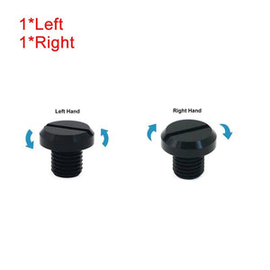 Planet Gates 1left 1right Black Motorcycle M10*1.25 Left Right-Hand Threaded Mirror Hole Plug Screw Bolts Covers Caps For Yamaha FZ07 FZ09 FZ1 MT07 MT09 XSR900