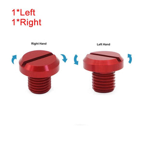 Planet Gates 1left 1right Red Motorcycle M10*1.25 Left Right-Hand Threaded Mirror Hole Plug Screw Bolts Covers Caps For Yamaha FZ07 FZ09 FZ1 MT07 MT09 XSR900