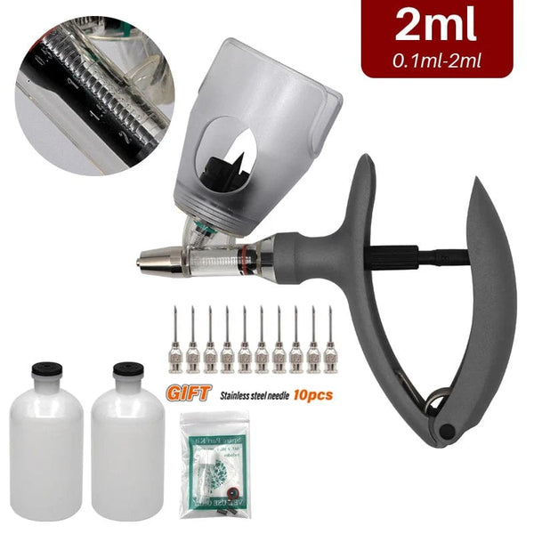 Planet Gates 1ml/2ml /5ml Automatic Veterinary Continuous Syringe Animal Injection Adjustable Vaccine for livestock Pig Cattle Sheep