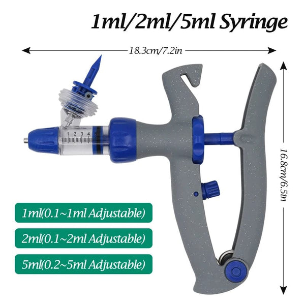 Planet Gates 1Ml/2Ml /5Ml Continuous Vaccine Injection with 10 Needles Automatic Veterinary Syringe for Livestock Pig Cattle Sheep Chicken
