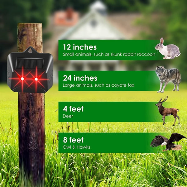 Planet Gates 1pack 1 Pack, Keep Wildlife Away With Solar Nocturnal Animal Repeller Red LED Light Waterproof Predator Repellent For Gardens, Farms & Chicken Coops Strobe Light Effective Deer Deterrent For Outdoor Use