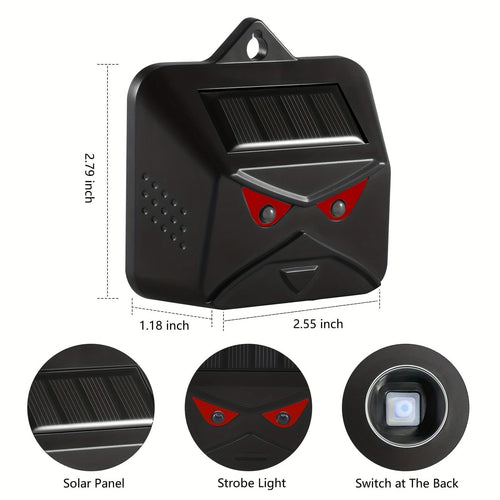 Planet Gates 1pack 1 Pack, Keep Wildlife Away With Solar Nocturnal Animal Repeller Red LED Light Waterproof Predator Repellent For Gardens, Farms & Chicken Coops Strobe Light Effective Deer Deterrent For Outdoor Use