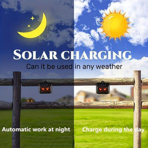 Planet Gates 1pack 1 Pack, Keep Wildlife Away With Solar Nocturnal Animal Repeller Red LED Light Waterproof Predator Repellent For Gardens, Farms & Chicken Coops Strobe Light Effective Deer Deterrent For Outdoor Use