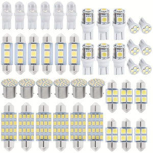 Planet Gates 1PACK 42pcs Car Interior Combo LED Map Dome Door Trunk License Plate Light Bulbs W5W 12V 2825 192 194 158 168 501 921 175 PC175 906 904 161, Xenon White