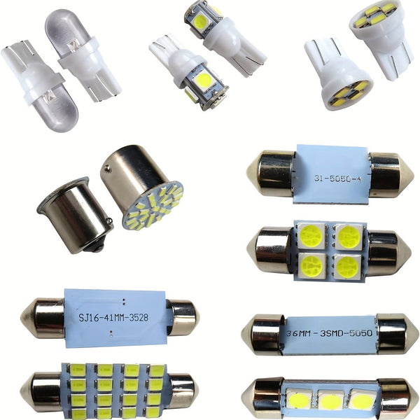 Planet Gates 1PACK 42pcs Car Interior Combo LED Map Dome Door Trunk License Plate Light Bulbs W5W 12V 2825 192 194 158 168 501 921 175 PC175 906 904 161, Xenon White