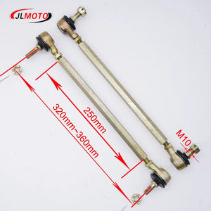 Planet Gates 1Pair/2pcs M10-M10 210mm 220mm 230 240mm 250mm 260mm 300mm ATV Tie Rod Kits Fit Ball Joint for China Chinese ATV Quad Bike Parts