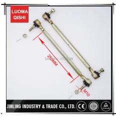 Planet Gates 1Pair/2pcs M10-M10 210mm 220mm 230 240mm 250mm 260mm 300mm ATV Tie Rod Kits Fit Ball Joint for China Chinese ATV Quad Bike Parts