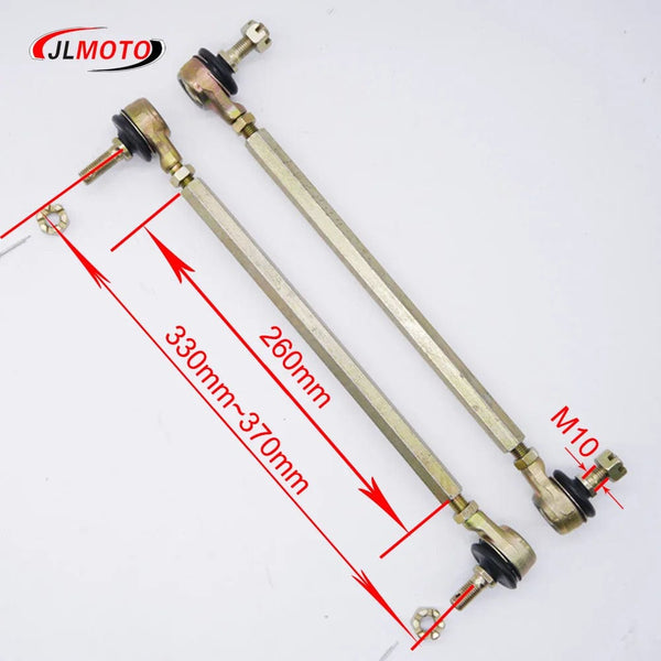 Planet Gates 1Pair/2pcs M10-M10 210mm 220mm 230 240mm 250mm 260mm 300mm ATV Tie Rod Kits Fit Ball Joint for China Chinese ATV Quad Bike Parts