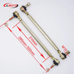 Planet Gates 1Pair/2pcs M10-M10 210mm 220mm 230 240mm 250mm 260mm 300mm ATV Tie Rod Kits Fit Ball Joint for China Chinese ATV Quad Bike Parts