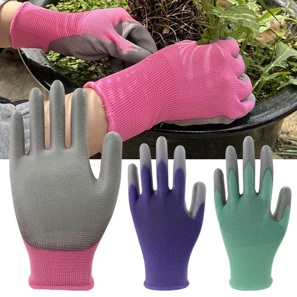 Planet Gates 1pair/3pairs/ 6pairs Unisex Gardening Gloves Durable Waterproof Oil Resistant Non-Slip Anti-stab Handwork Protective Gloves