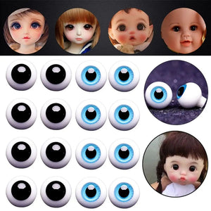 Planet Gates 1Pair 6/8/10/12/14 mm Glass Eyes Eyeball For BJD Doll Blue Black Safety Animal Toy Eyes DIY Doll Making Crafts Toy Accessories