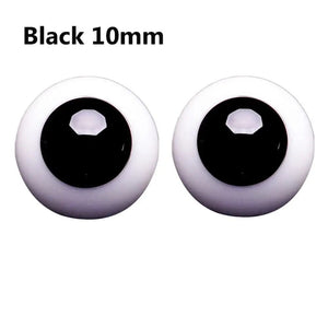 Planet Gates 1Pair 6/8/10/12/14 mm Glass Eyes Eyeball For BJD Doll Blue Black Safety Animal Toy Eyes DIY Doll Making Crafts Toy Accessories