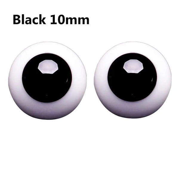 Planet Gates 1Pair 6/8/10/12/14 mm Glass Eyes Eyeball For BJD Doll Blue Black Safety Animal Toy Eyes DIY Doll Making Crafts Toy Accessories