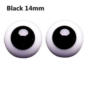 Planet Gates 1Pair 6/8/10/12/14 mm Glass Eyes Eyeball For BJD Doll Blue Black Safety Animal Toy Eyes DIY Doll Making Crafts Toy Accessories