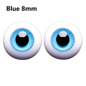 Planet Gates 1Pair 6/8/10/12/14 mm Glass Eyes Eyeball For BJD Doll Blue Black Safety Animal Toy Eyes DIY Doll Making Crafts Toy Accessories