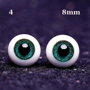 Planet Gates 1Pair 6/8/10/12/14 mm Glass Eyes Eyeball For BJD Doll Blue Black Safety Animal Toy Eyes DIY Doll Making Crafts Toy Accessories