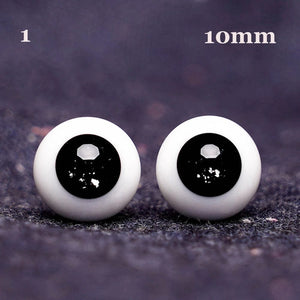 Planet Gates 1Pair 6/8/10/12/14 mm Glass Eyes Eyeball For BJD Doll Blue Black Safety Animal Toy Eyes DIY Doll Making Crafts Toy Accessories