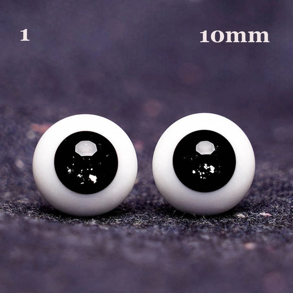 Planet Gates 1Pair 6/8/10/12/14 mm Glass Eyes Eyeball For BJD Doll Blue Black Safety Animal Toy Eyes DIY Doll Making Crafts Toy Accessories