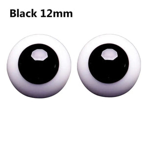 Planet Gates 1Pair 6/8/10/12/14 mm Glass Eyes Eyeball For BJD Doll Blue Black Safety Animal Toy Eyes DIY Doll Making Crafts Toy Accessories