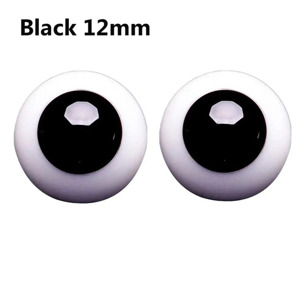 Planet Gates 1Pair 6/8/10/12/14 mm Glass Eyes Eyeball For BJD Doll Blue Black Safety Animal Toy Eyes DIY Doll Making Crafts Toy Accessories