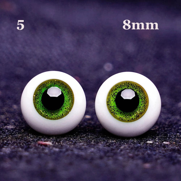 Planet Gates 1Pair 6/8/10/12/14 mm Glass Eyes Eyeball For BJD Doll Blue Black Safety Animal Toy Eyes DIY Doll Making Crafts Toy Accessories
