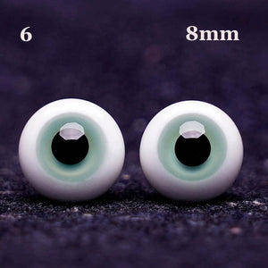 Planet Gates 1Pair 6/8/10/12/14 mm Glass Eyes Eyeball For BJD Doll Blue Black Safety Animal Toy Eyes DIY Doll Making Crafts Toy Accessories