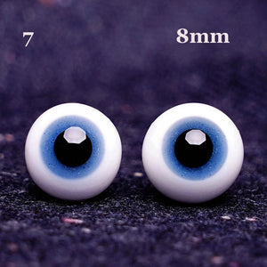 Planet Gates 1Pair 6/8/10/12/14 mm Glass Eyes Eyeball For BJD Doll Blue Black Safety Animal Toy Eyes DIY Doll Making Crafts Toy Accessories