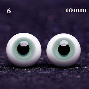 Planet Gates 1Pair 6/8/10/12/14 mm Glass Eyes Eyeball For BJD Doll Blue Black Safety Animal Toy Eyes DIY Doll Making Crafts Toy Accessories