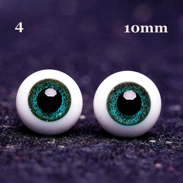 Planet Gates 1Pair 6/8/10/12/14 mm Glass Eyes Eyeball For BJD Doll Blue Black Safety Animal Toy Eyes DIY Doll Making Crafts Toy Accessories