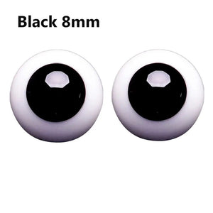 Planet Gates 1Pair 6/8/10/12/14 mm Glass Eyes Eyeball For BJD Doll Blue Black Safety Animal Toy Eyes DIY Doll Making Crafts Toy Accessories