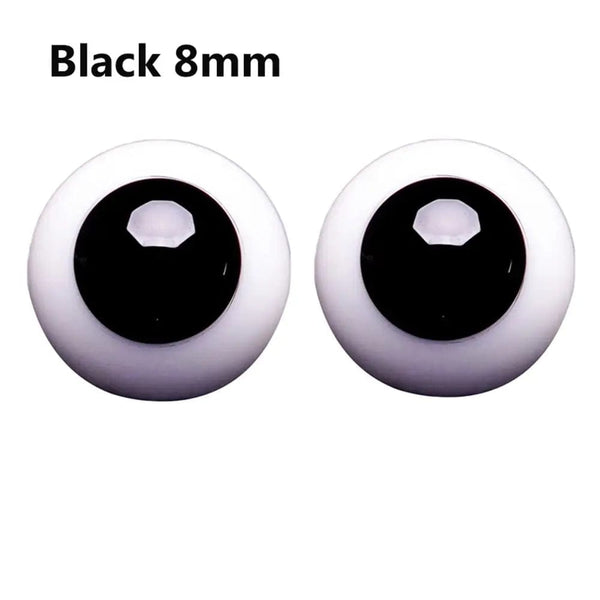 Planet Gates 1Pair 6/8/10/12/14 mm Glass Eyes Eyeball For BJD Doll Blue Black Safety Animal Toy Eyes DIY Doll Making Crafts Toy Accessories