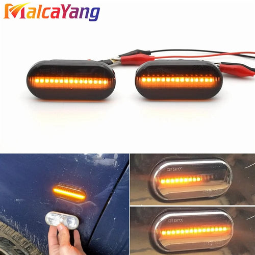 Planet Gates 1Pair Dynamic Flowing LED Side Marker Turn Signal Light For VW Transporter T5 Polo Golf 3 4 Passat B5 Sharan Lupo Bora Multivan