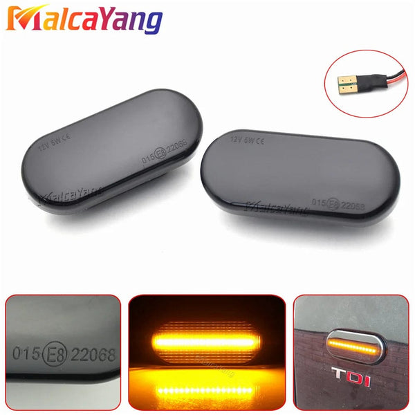 Planet Gates 1Pair Dynamic Flowing LED Side Marker Turn Signal Light For VW Transporter T5 Polo Golf 3 4 Passat B5 Sharan Lupo Bora Multivan