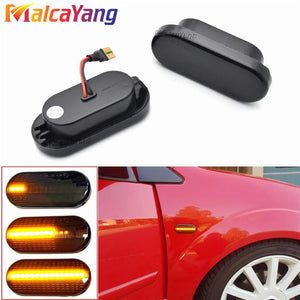 Planet Gates 1Pair Dynamic Flowing LED Side Marker Turn Signal Light For VW Transporter T5 Polo Golf 3 4 Passat B5 Sharan Lupo Bora Multivan