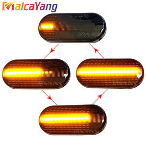Planet Gates 1Pair Dynamic Flowing LED Side Marker Turn Signal Light For VW Transporter T5 Polo Golf 3 4 Passat B5 Sharan Lupo Bora Multivan
