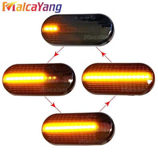 Planet Gates 1Pair Dynamic Flowing LED Side Marker Turn Signal Light For VW Transporter T5 Polo Golf 3 4 Passat B5 Sharan Lupo Bora Multivan