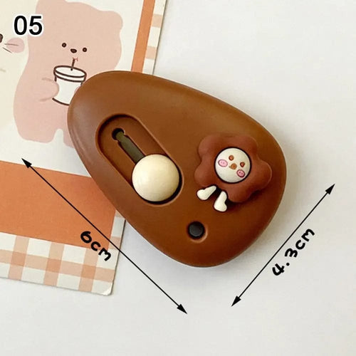 Planet Gates 1pc-05 1PC Mini Utility Knife Cute Retractable Letter Opener Box Cutter Portable Carton Opener Paper Cutting Tool Random Color